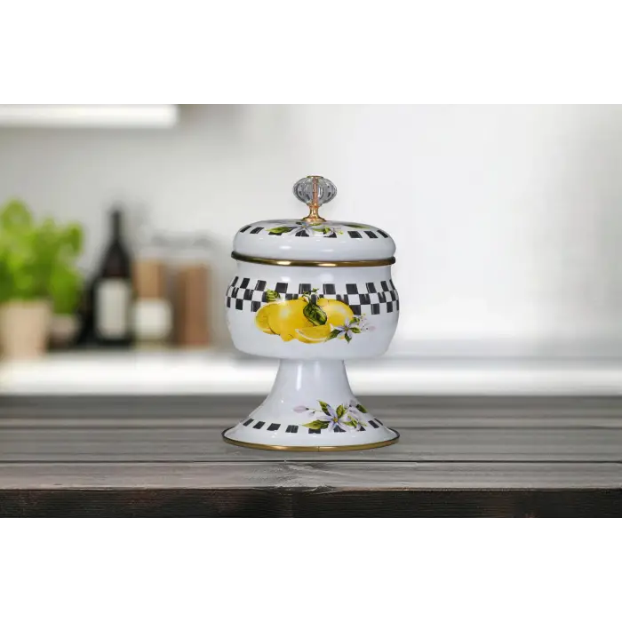 Lemon Emaye Ayaklı Şekerlik