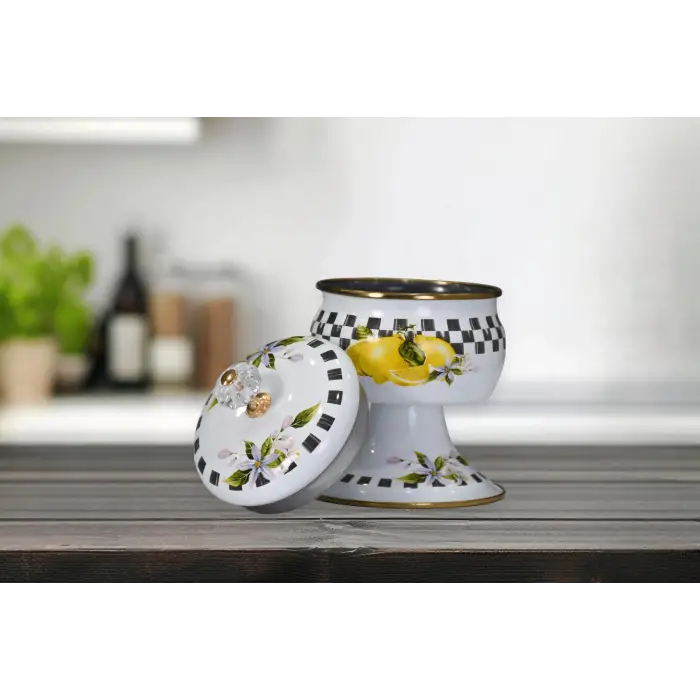 Lemon Emaye Ayaklı Şekerlik