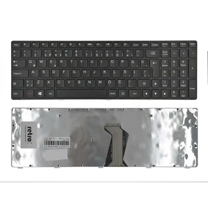 Lenovo G710 için Türkçe Notebook Klavyesi Siyah