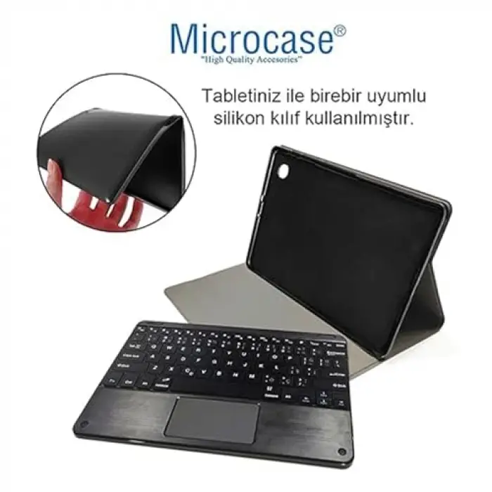 LENOVO Tab P11 2.Nesil Tablet Bluetooth Touchpad Klavye + Bluetooth Mouse + Standlı Kılıf - BKK7 Siyah