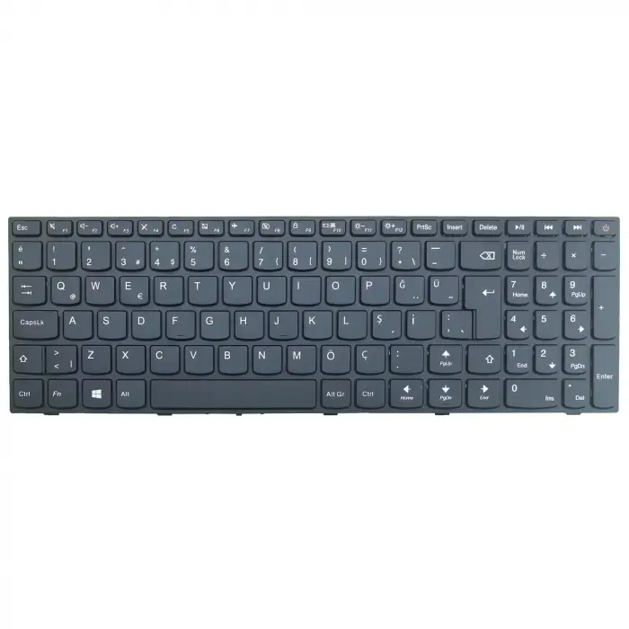 Lenovo V110-17Ikb Type 80V2 İle Uyumlu Klavye, Siyah