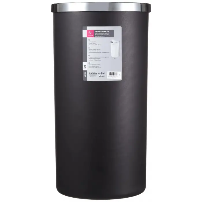 Lenox Siyah 35 lt Çöp Kovası M-E76-06