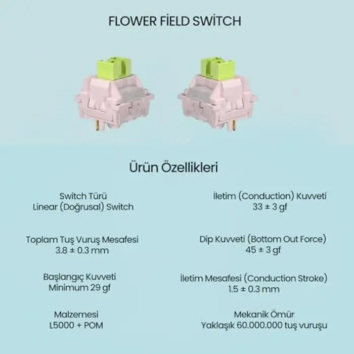 Leobog Bloom Field Lineer Mekanik Switch 100 Adet