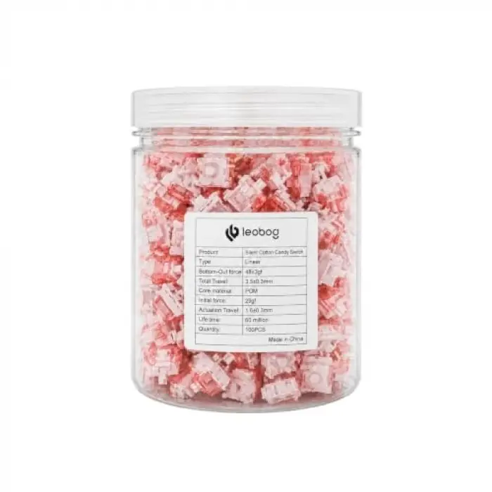 Leobog Silent Cotton Candy Lineer Mekanik Switch 100 Adet