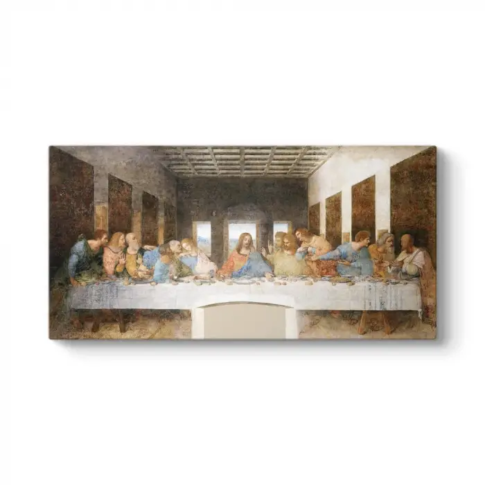 Leonardo da Vinci - Son Akşam Yemeği Tablosu 100 x 50