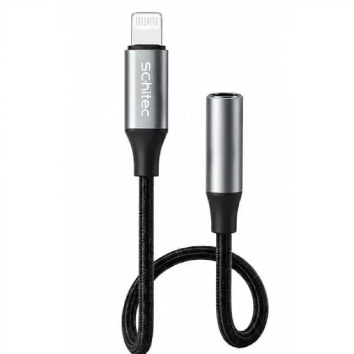 Lightning - 3.5 mm AUX Dönüştürücü 10 cm Siyah HG/Axt-01