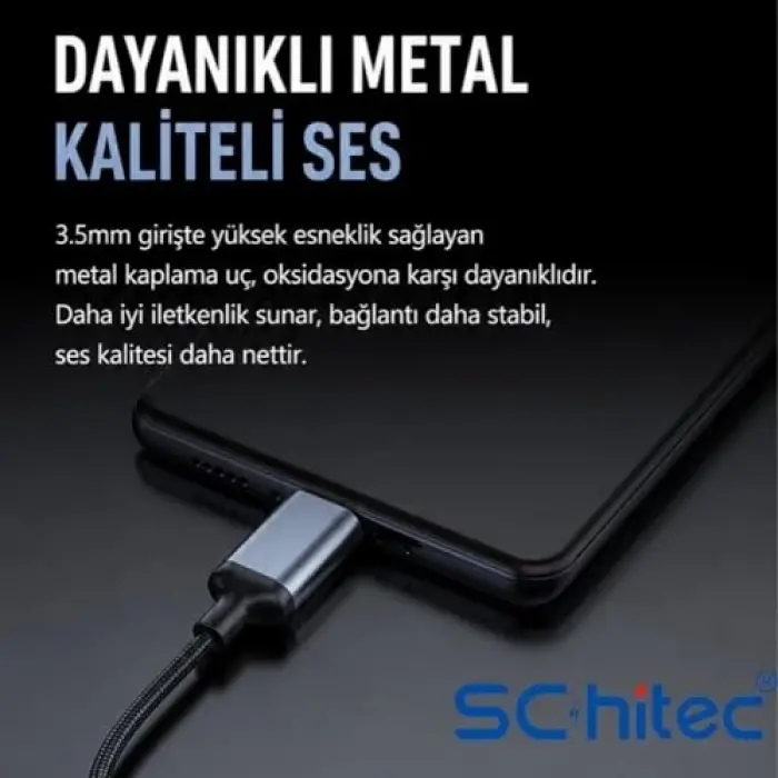 Lightning - 3.5 mm AUX Dönüştürücü 10 cm Siyah HG/Axt-01