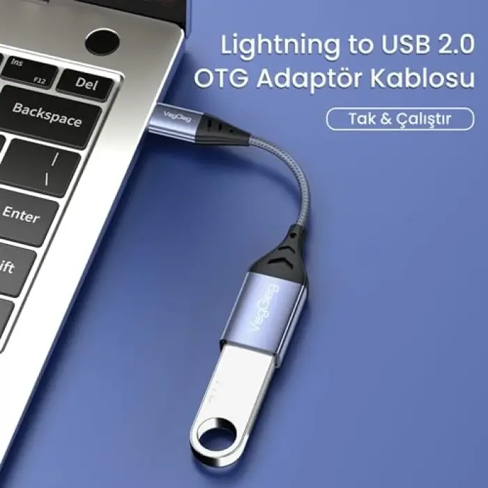 Lightning - USB 2.0 OTG Çevirici Adaptör