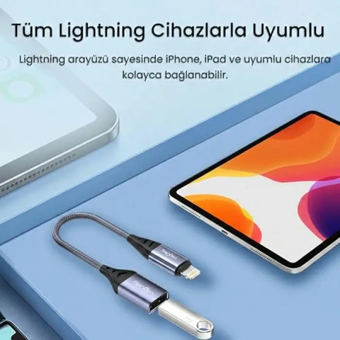Lightning - USB 2.0 OTG Çevirici Adaptör