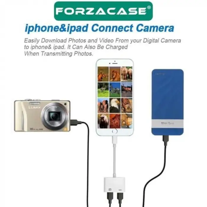 Lightning - USB 3.0 iPhone iPad Şarj ve Kamera Adaptörü FC1095