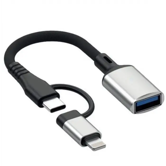 Lightning ve PD Type-C - USB OTG Adaptör HB-14