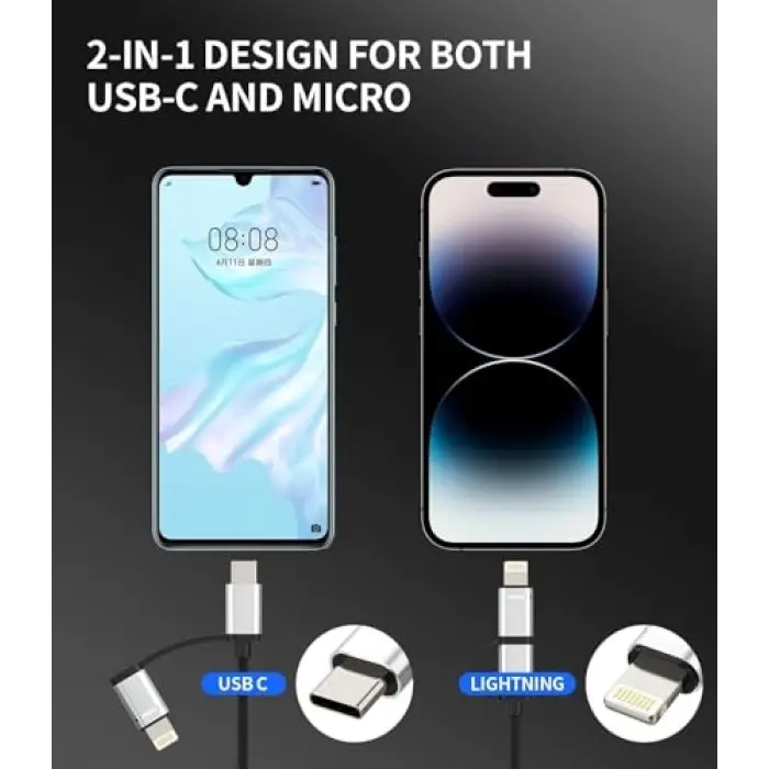 Lightning ve PD Type-C - USB OTG Adaptör HB-14