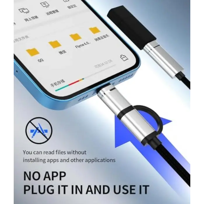 Lightning ve PD Type-C - USB OTG Adaptör HB-14