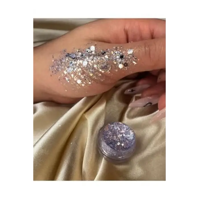 Lila Renkli Glitter Jel Sim Far