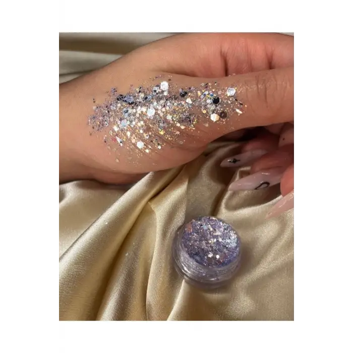Lila Renkli Glitter Jel Sim Far