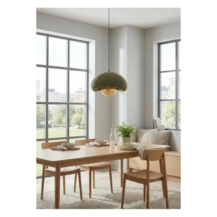 Limon 3D Desing Beton Sarkıt Avize – Rustik Bohem Modern Tekli Sarkıt Avize (E27 Ampul Dahil) YVR-B-100-55