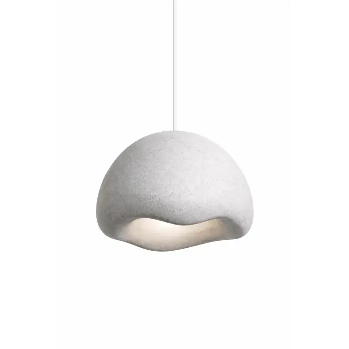Limon 3D Desing Modern Beton Görünümlü Sarkıt Avize | Minimal Dalga Form | E27 Ampul Dahil btn-005211