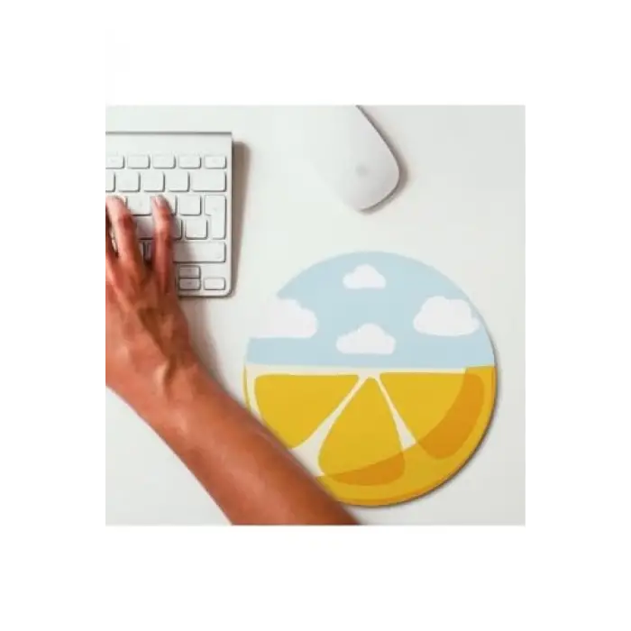 Limon Desenli Yuvarlak Mousepad 20 x 20 cm