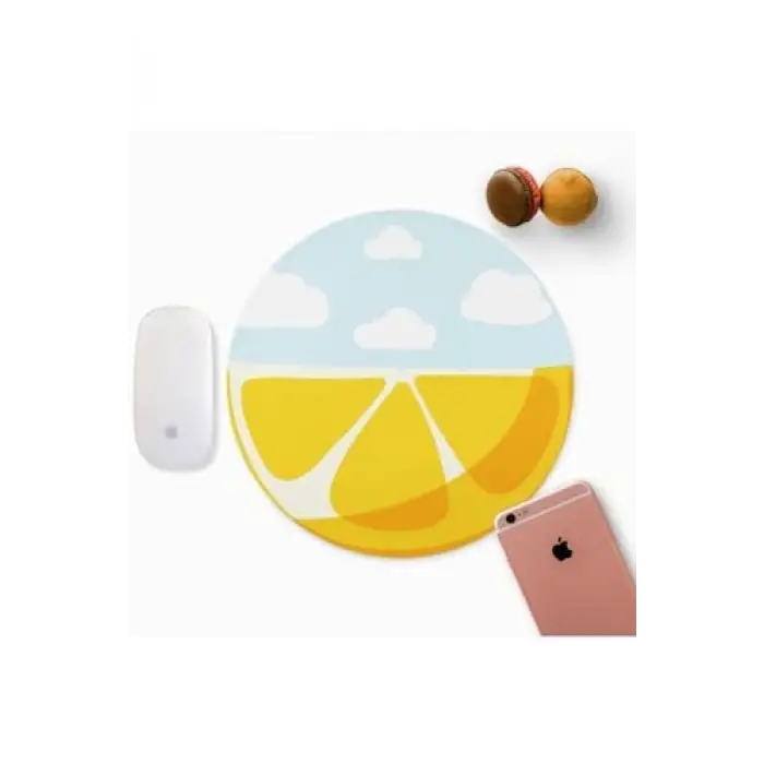 Limon Desenli Yuvarlak Mousepad 20 x 20 cm