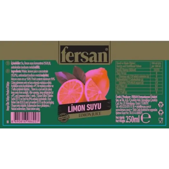 Limon Suyu 250 ml