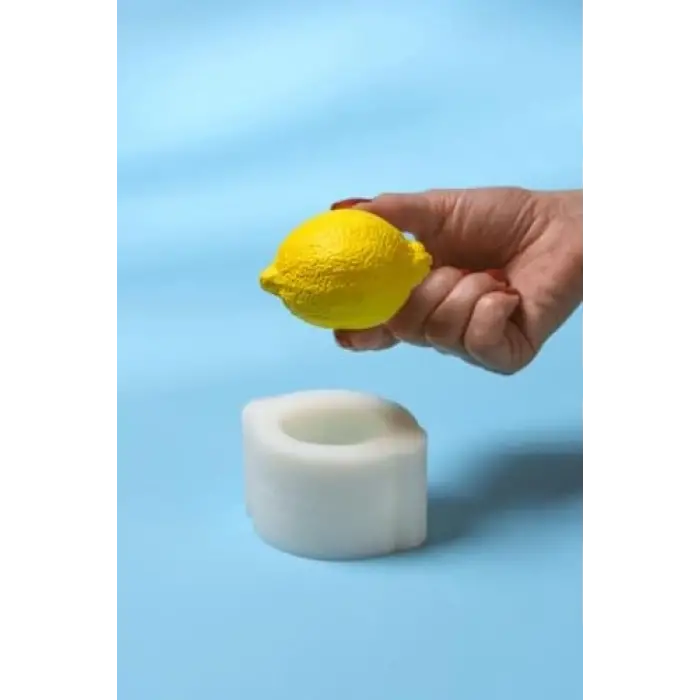 Limon Yatay Silikon Mum Kalıbı