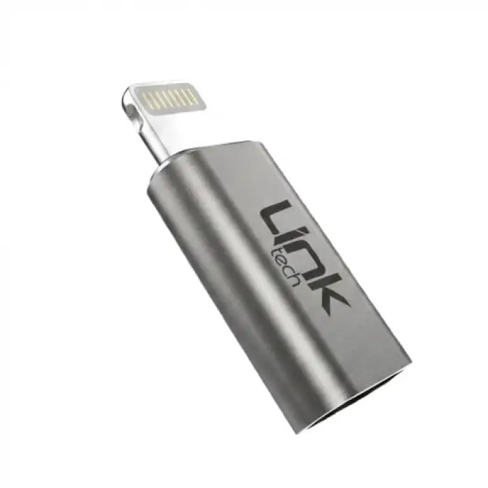 LinkTech Type-C to Lightning Dönüştürücü Adaptör, USB 3.1 Hızlı Şarj (3A) ve 5 Gbps Veri Aktarımı, iPhone ve iPad Uyumlu Kompakt Şarj Çevirici (Gri)
