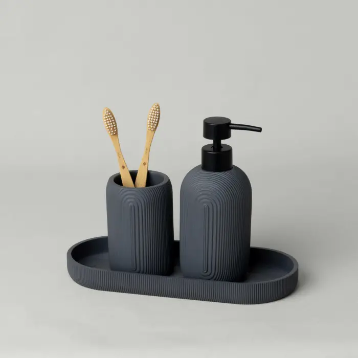 Lızzy 7,6X17,5 cm Sıvı Sabunluk Antrasit
