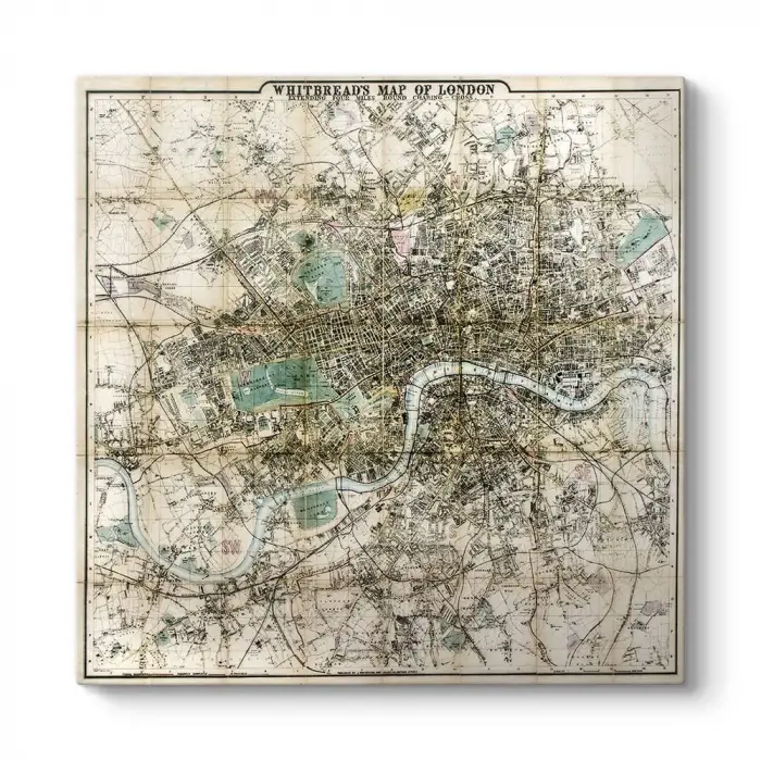 Londra Haritası Kanvas Tablo 40 x 40