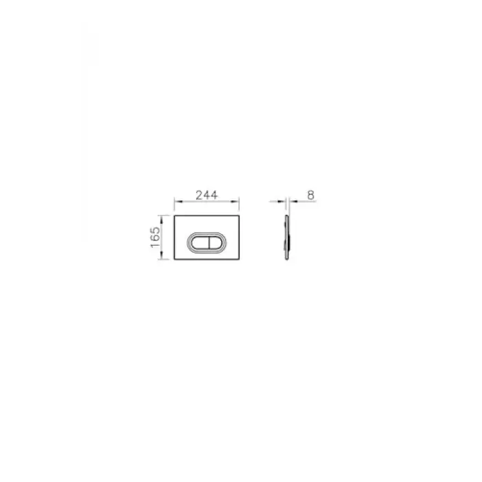 Loop O 740-0940 Metal Kumanda Paneli, Krom