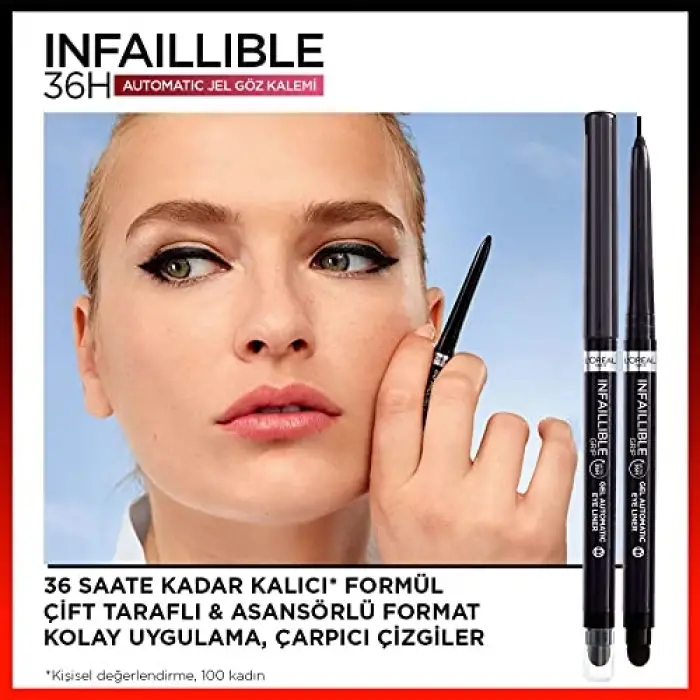 L’Oréal Paris 2li Infaillible Automatic Jel Göz Kalemi - Mat Siyah