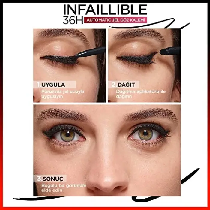 L’Oréal Paris 2li Infaillible Automatic Jel Göz Kalemi - Mat Siyah