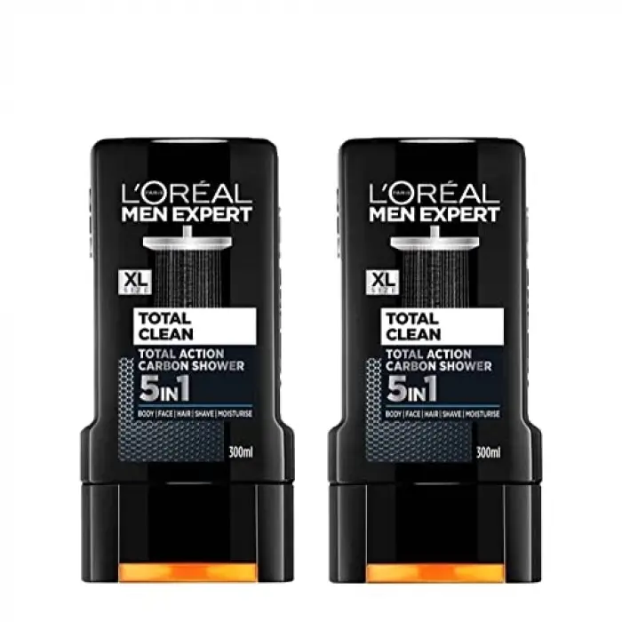 L’Oréal Paris 2li Men Expert Total Clean 5i 1 Arada Kömürlü Duş Jeli (2 x 300 ml)
