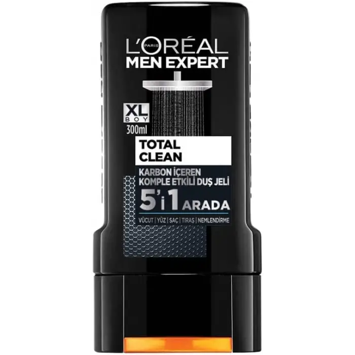 L’Oréal Paris 2li Men Expert Total Clean 5i 1 Arada Kömürlü Duş Jeli (2 x 300 ml)