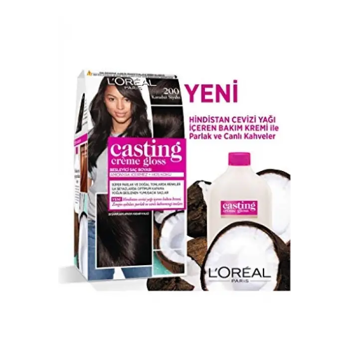 L’Oréal Paris Casting Crème Gloss Saç Boyası - 200 Karadut Siyahı