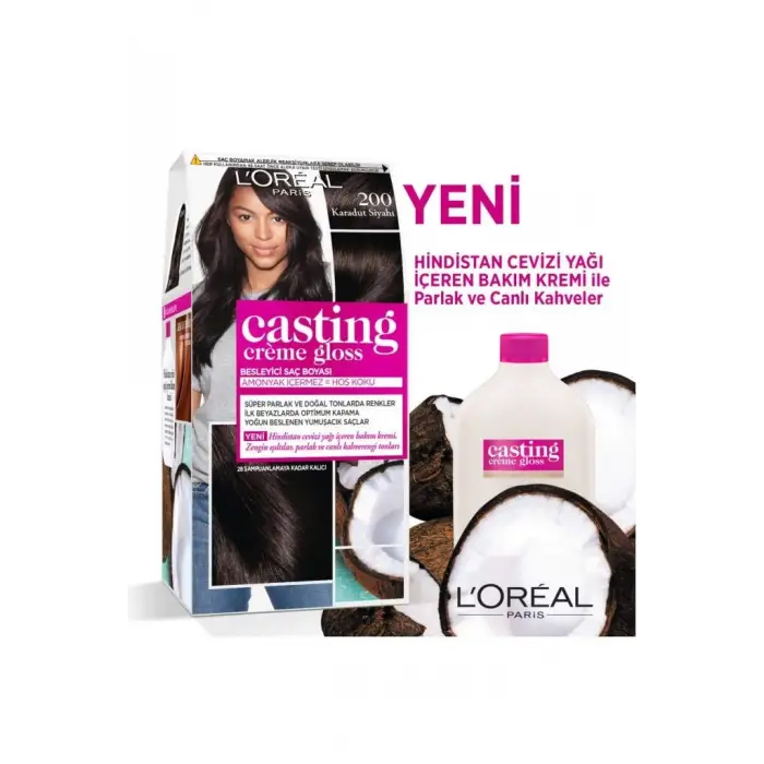 L’Oréal Paris Casting Crème Gloss Saç Boyası - 200 Karadut Siyahı