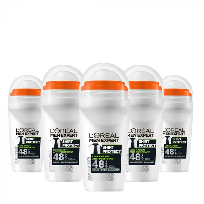 L’Oréal Paris Men Expert 5li Shirt Protect Roll On Deodorant Seti (5 x 50 ml)