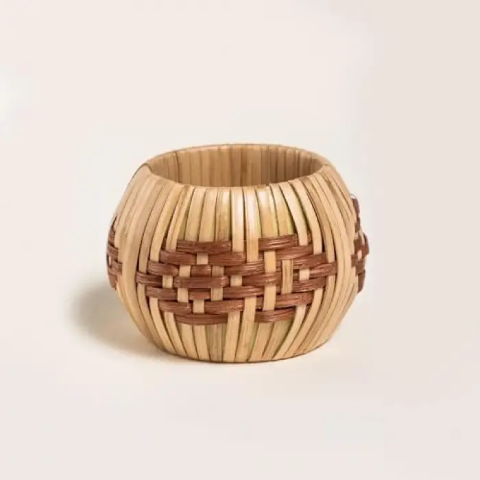 Lotus Turuncu Bambu Peçete Halkası 6 Cm