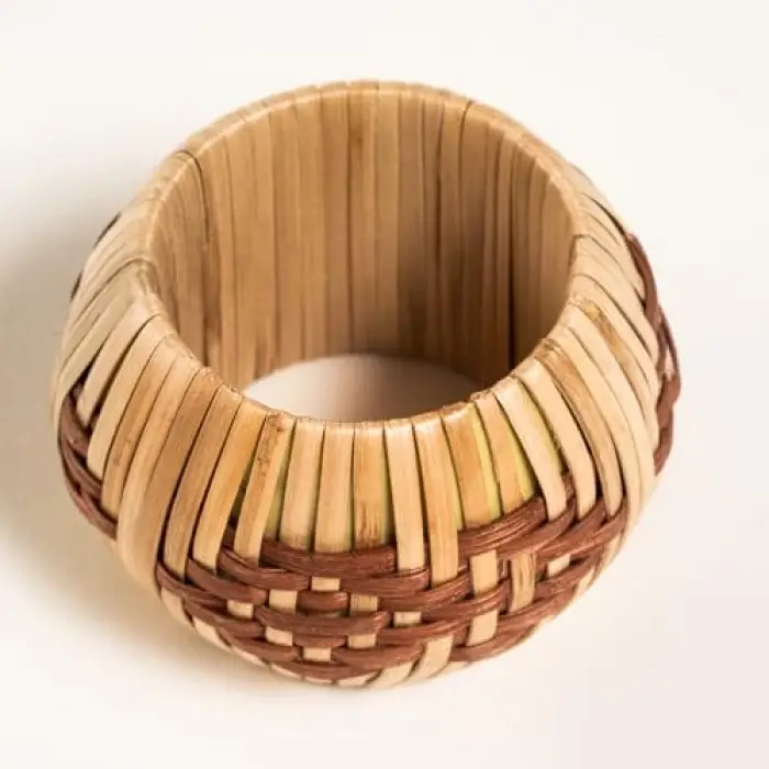 Lotus Turuncu Bambu Peçete Halkası 6 Cm