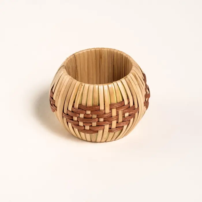 Lotus Turuncu Bambu Peçete Halkası 6 Cm