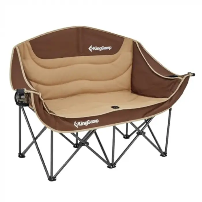 Loveseat Double Çift Kişilik Katlanır Kamp Sandalyesi, Coffee