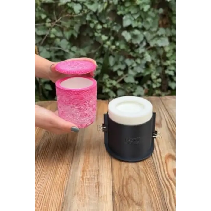 LOYA 2 Dairesel Kapaklı Kasnaklı Silikon Kap Kalıbı