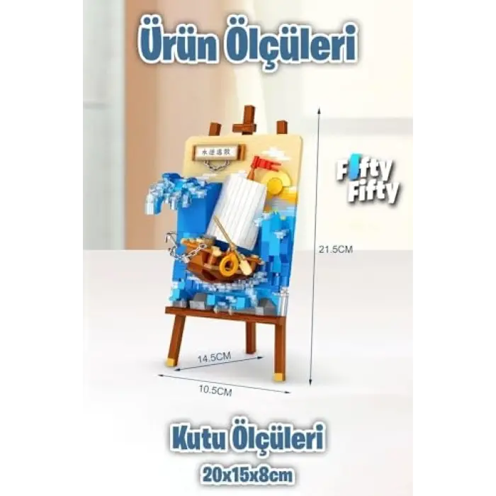 LOZ Creative Serisi Gemi Tablosu 592 Parça Oyuncak Yapım Seti FFLZ-1280
