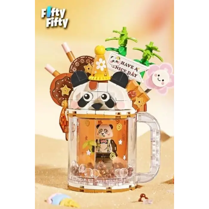 Loz Creative Serisi Panda Figürlü Bardak Modeli 297 Parça Oyuncak Yapım Seti FFLZ-4206