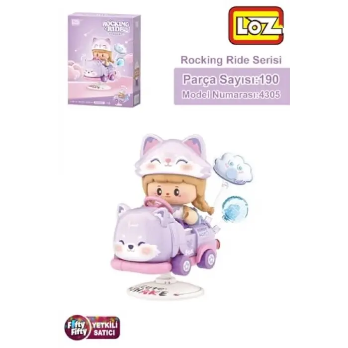 Loz Creative Serisi Sallanan Mor Tilki Modeli 190 Parça Oyuncak Yapım Seti FFLZ-4305