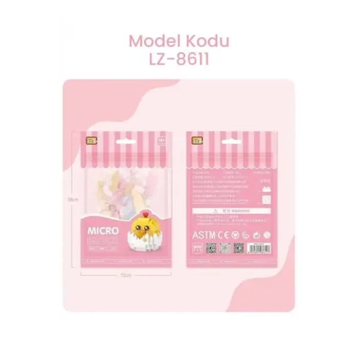 Loz Micro Block 4lü Sevimli Hayvan Seti 4 Farklı Model Dekoratif Oyuncak Yapım Seti Yapı Blok Seti