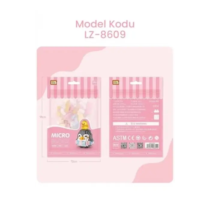 Loz Micro Block 4lü Sevimli Hayvan Seti 4 Farklı Model Dekoratif Oyuncak Yapım Seti Yapı Blok Seti