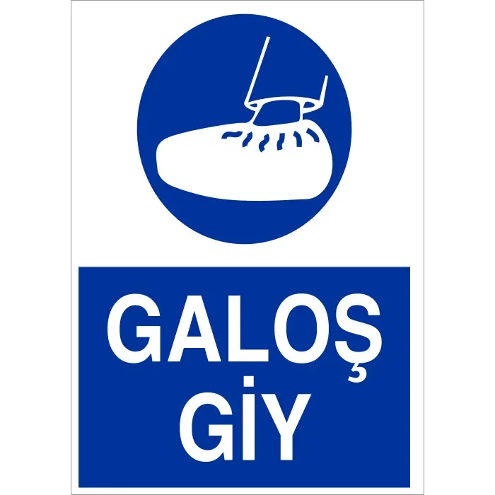 LR-IS33 Galoş Giy Uyarı Levhası