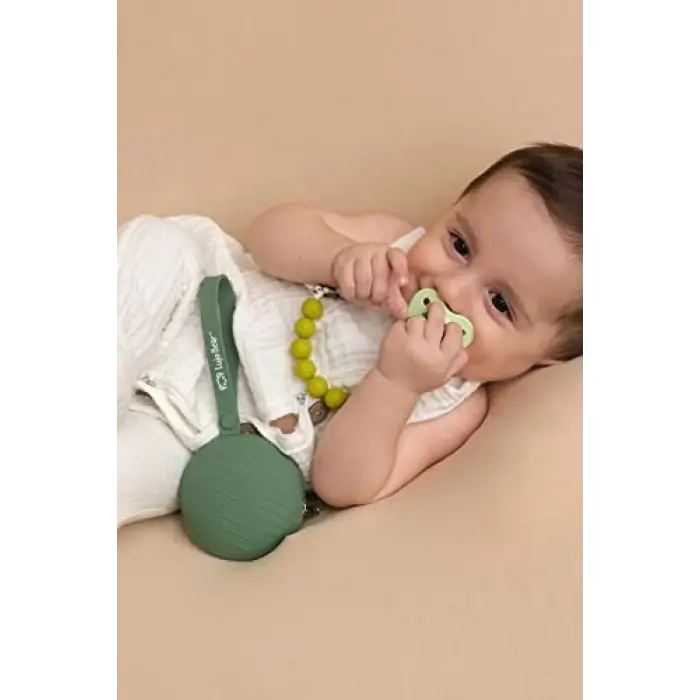 Lujo Bear Safe&Joy Silikon Emzik Kutusu - Çam
