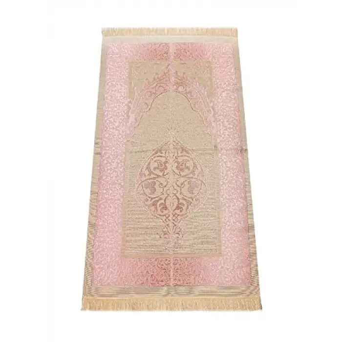 Lüks Açık Renk Osmanlı Tafta Seccade - 0210 (Pembe)