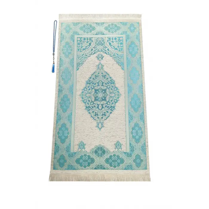Lüks Osmanlı Şönil Seccade - 0170 (Turkuaz)
